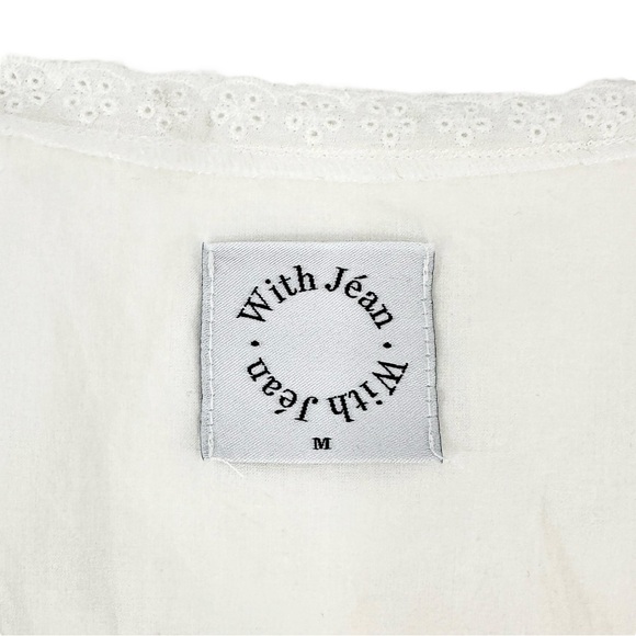 With Jean Adeline White Lace Scoop Neck Sleeveless Lightweight Cotton Corset Top - Picture 9 of 11